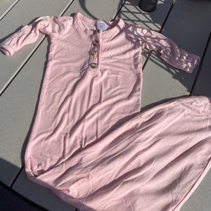 LouLou newborn pink gown